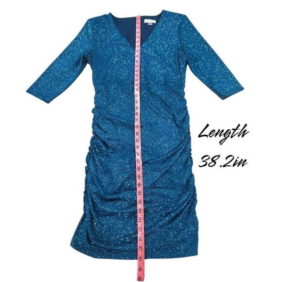 Calvin Klein Runched Glitter Bodycon Midi Dress(C037)-Size 10 for Women - Picture 10 of 12